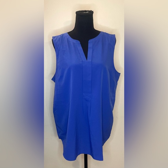 Talbots- Blue business casual tank top blouse Size XL - Picture 2 of 8
